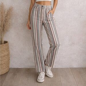 89th + Madison Women's Striped Business Casual Tailored Pants, Size 10